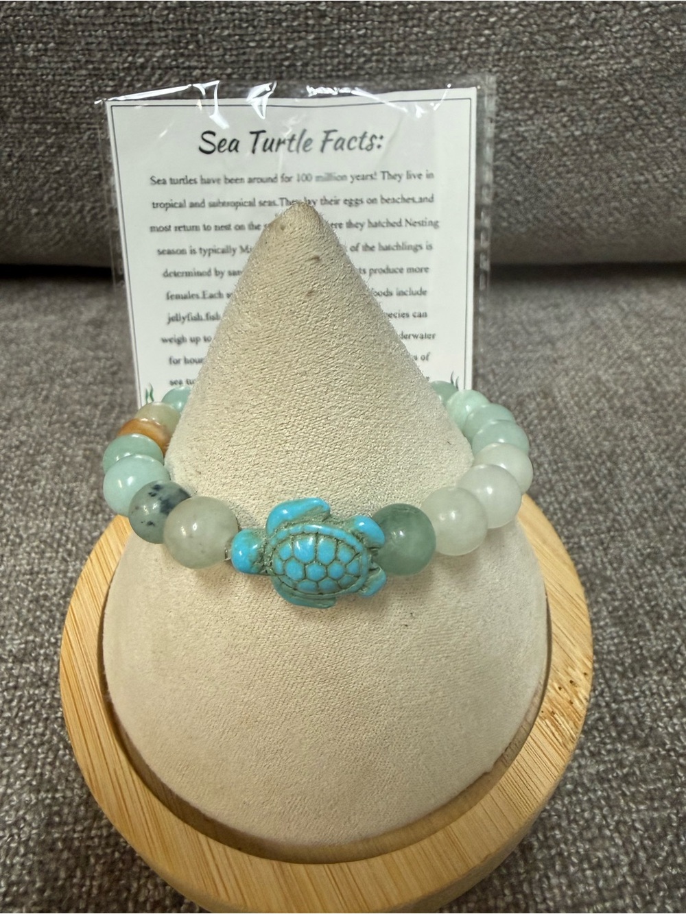 Sea Turtle Turquoise Bead Stretch Bracelet - Women Jewelry